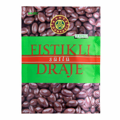 Kahve Dunyası Milk Chocolate Pistachio Dragee (Sütlü Çikolatalı Antep Fıstıklı Draje) 2.1 oz (60 G)